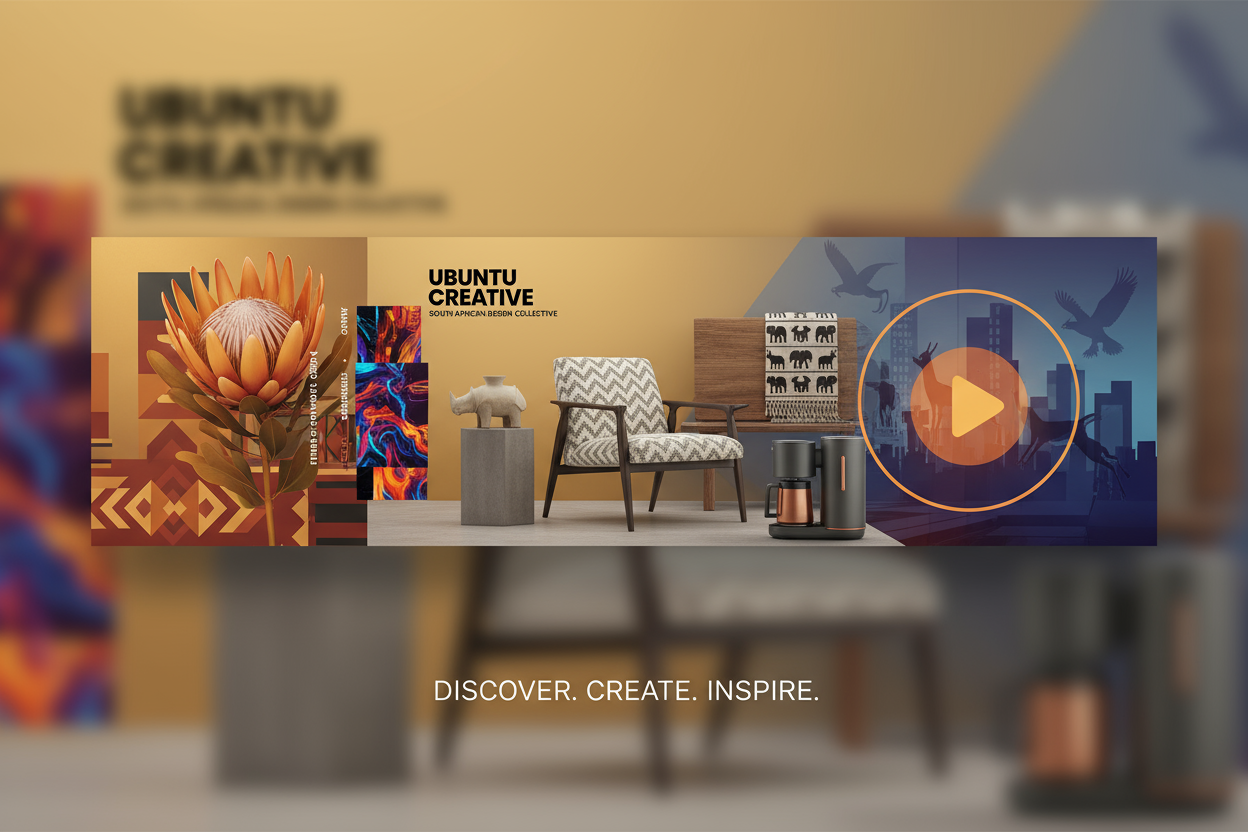 South african design focused banner for my e commerce site that speak to all types of design